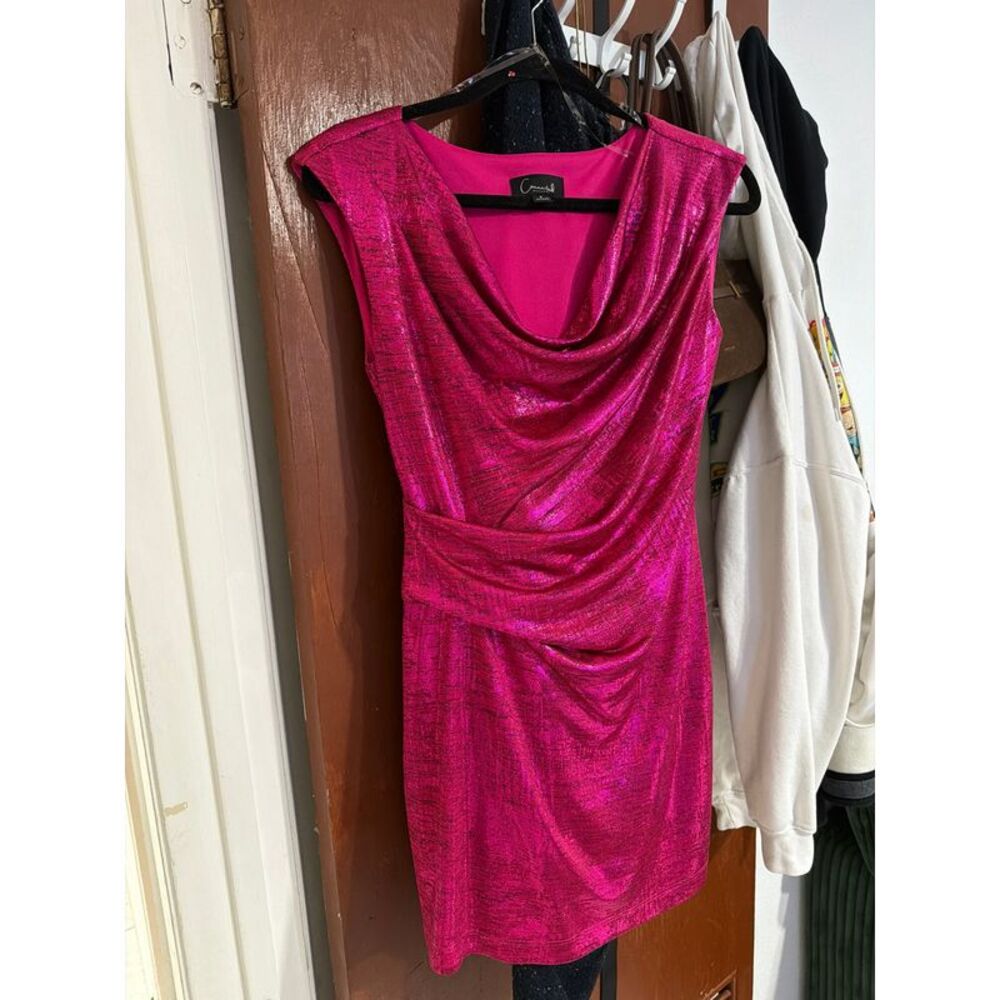 Carmen Draped Pink Cocktail Dress 6